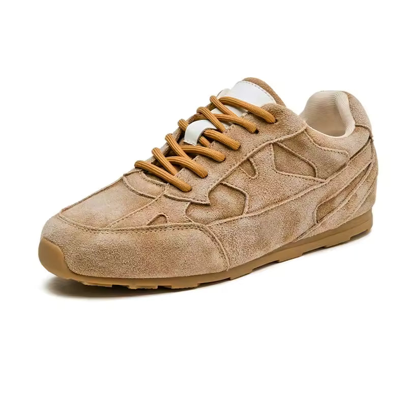 Women's Suede Retro Trainers with Gum Sole