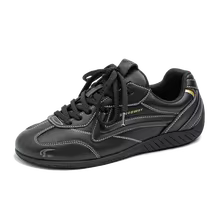 Unisex Retro Racing Trainers with Thin Rubber Sole