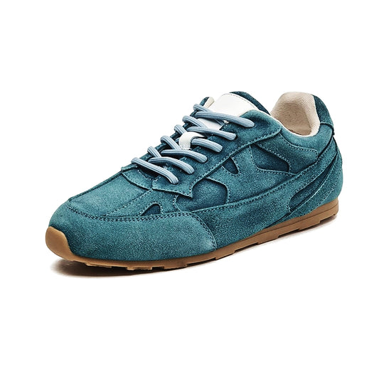 Women's Suede Retro Trainers with Gum Sole