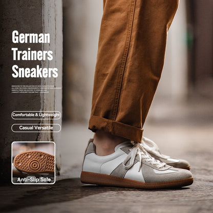 Unisex Vintage Patchwork Trainers with Gum Sole