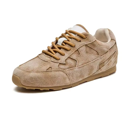 Women's Suede Retro Trainers with Gum Sole