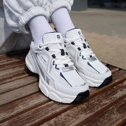Women's Silver Retro Running Trainers