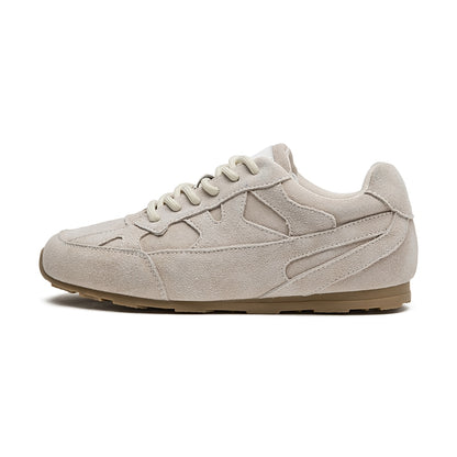 Women's Suede Retro Trainers with Gum Sole