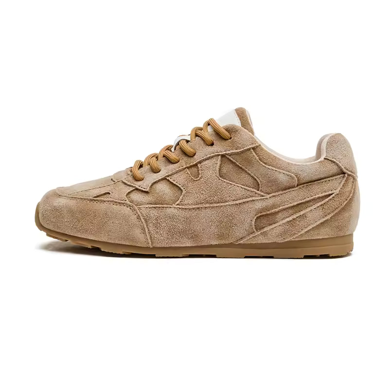 Women's Suede Retro Trainers with Gum Sole
