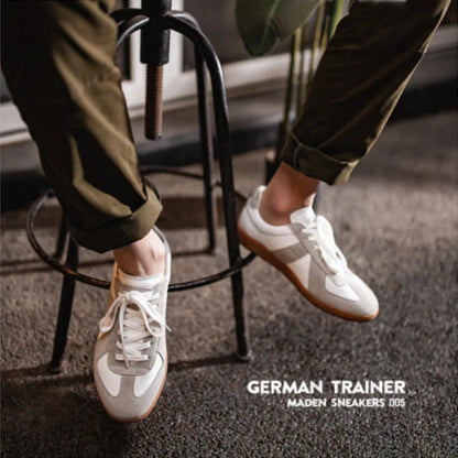 Unisex Vintage Patchwork Trainers with Gum Sole