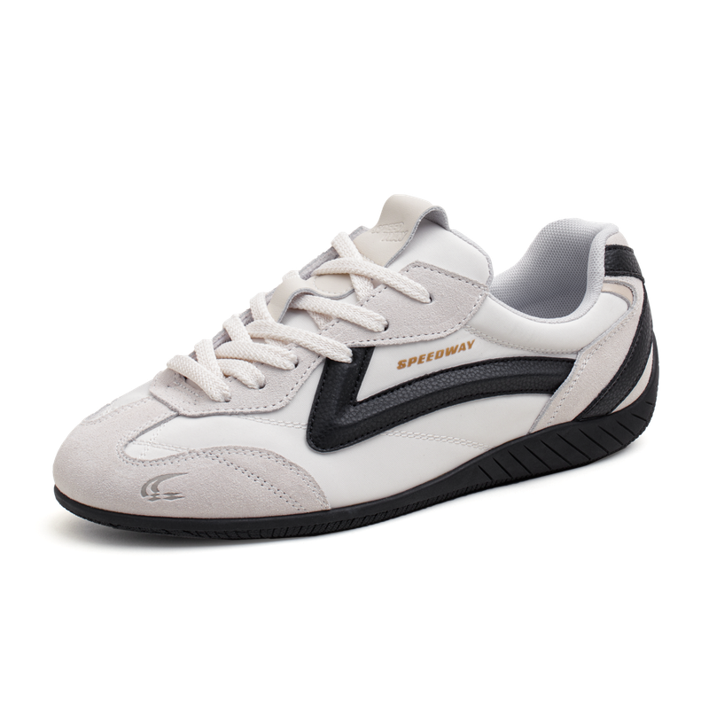 Unisex Retro Racing Trainers with Thin Rubber Sole