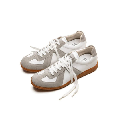Unisex Vintage Patchwork Trainers with Gum Sole