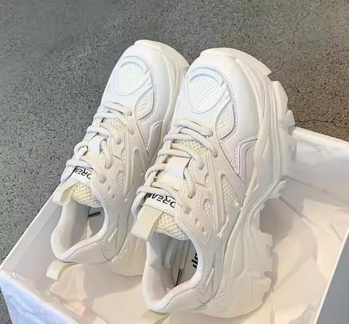 Women's Black Chunky Platform Trainers