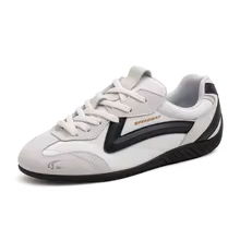 Unisex Retro Racing Trainers with Thin Rubber Sole