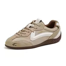 Unisex Retro Racing Trainers with Thin Rubber Sole