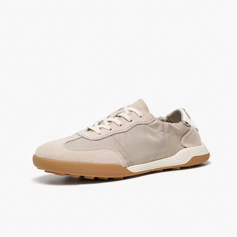 Women's Suede Patchwork Trainers with Flat Sole