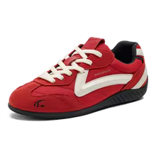 Unisex Retro Racing Trainers with Thin Rubber Sole