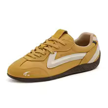 Unisex Retro Racing Trainers with Thin Rubber Sole