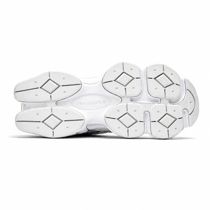 Unisex Chunky Leather & Mesh Trainers in white – view 5