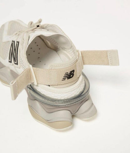Unisex Chunky Mesh Trainers with Heel Strap in off-white, mauve – view 2