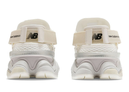 Unisex Chunky Mesh Trainers with Heel Strap in off-white, mauve – view 3
