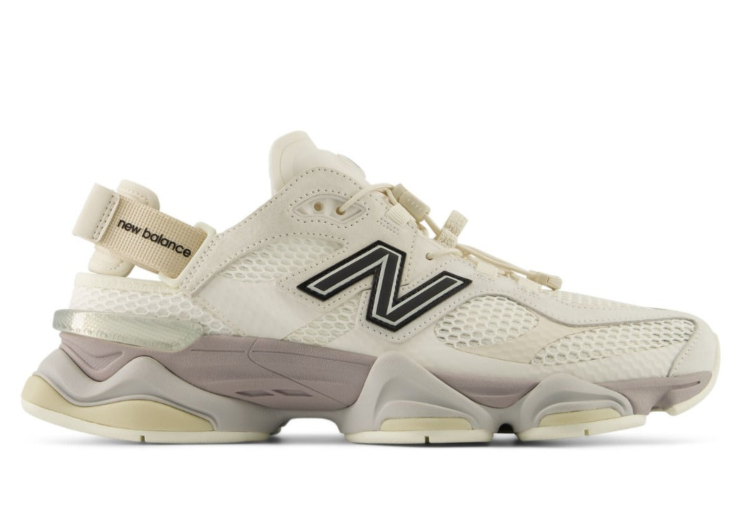 Unisex Chunky Mesh Trainers with Heel Strap in off-white, mauve – view 5