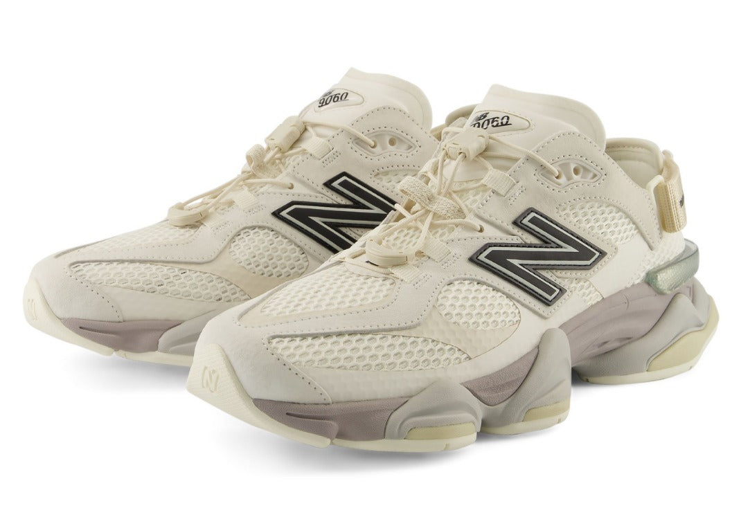 Unisex Chunky Mesh Trainers with Heel Strap in off-white, mauve – view 6