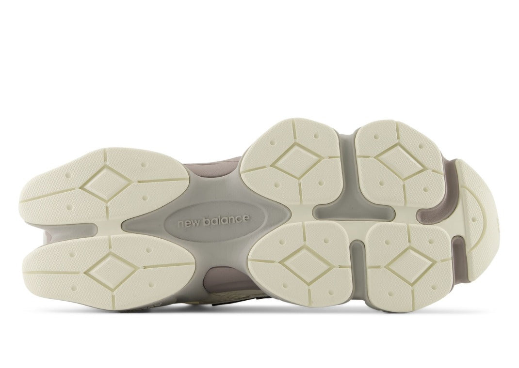 Unisex Chunky Mesh Trainers with Heel Strap in off-white, mauve – view 9