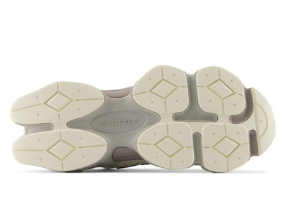 Unisex Chunky Mesh Trainers with Heel Strap in off-white, mauve – view 9