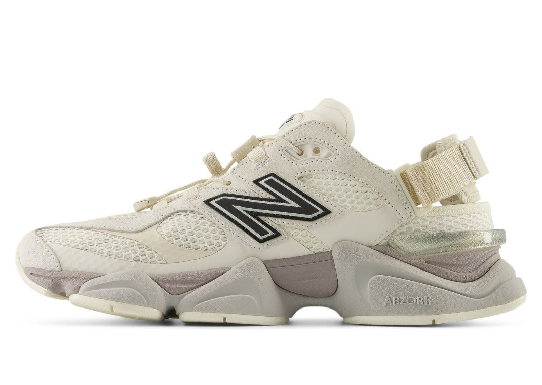 Unisex Chunky Mesh Trainers with Heel Strap in off-white, mauve – view 12