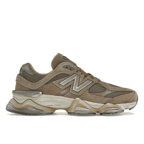 Unisex Chunky Suede Trainers in khaki, taupe – side view