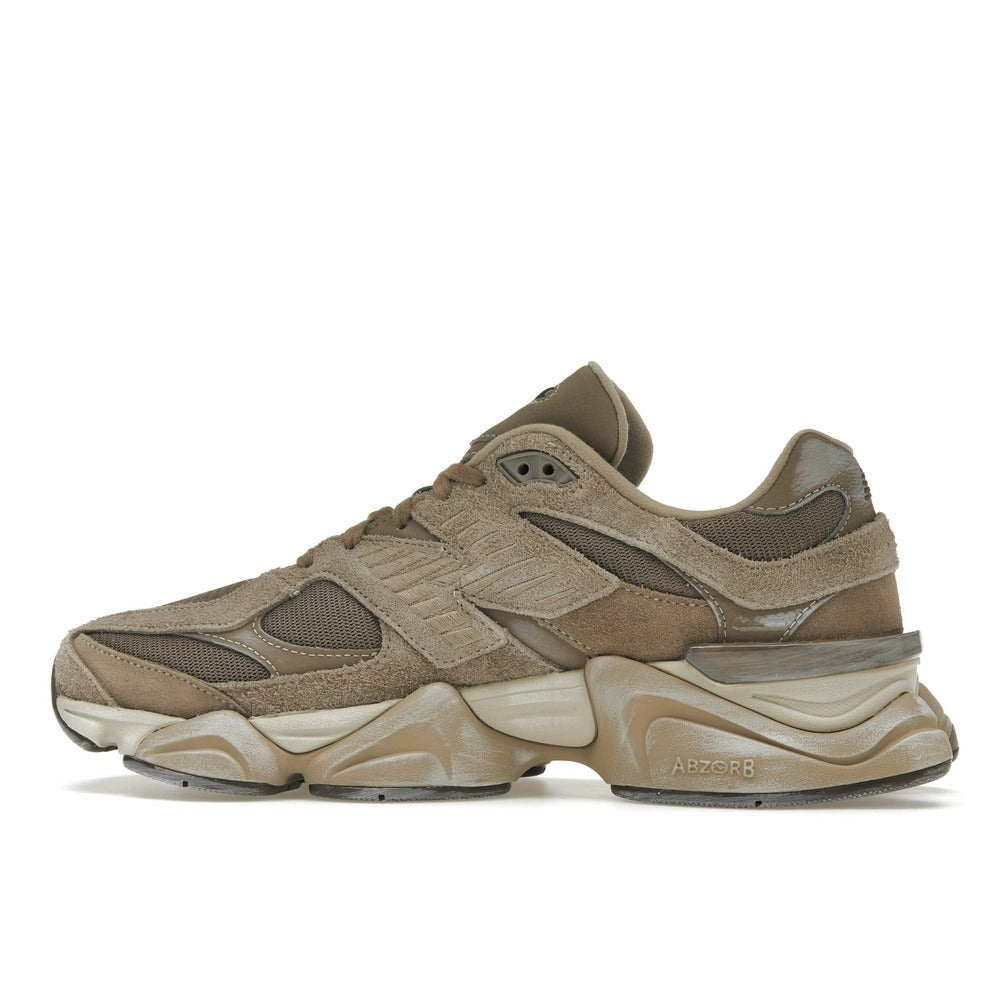 Unisex Chunky Suede Trainers in khaki, taupe – view 3