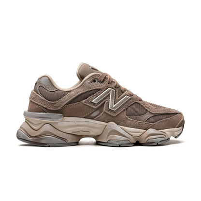 Unisex Chunky Suede Trainers in mushroom brown – side view