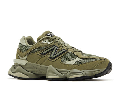 Unisex Chunky Suede Trainers in olive green – view 2