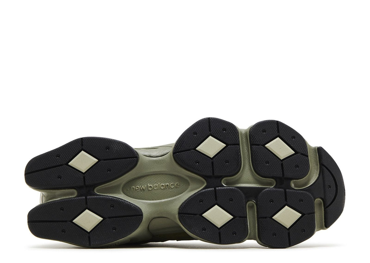 Unisex Chunky Suede Trainers in olive green – view 4
