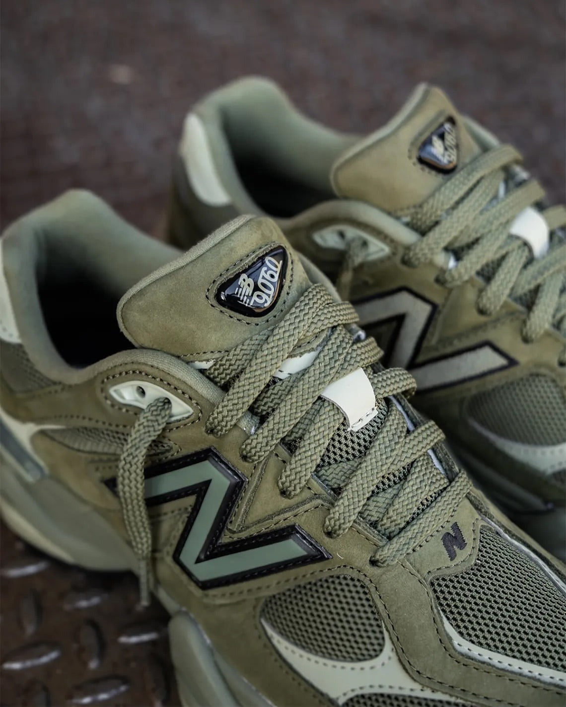 Unisex Chunky Suede Trainers in olive green – view 8