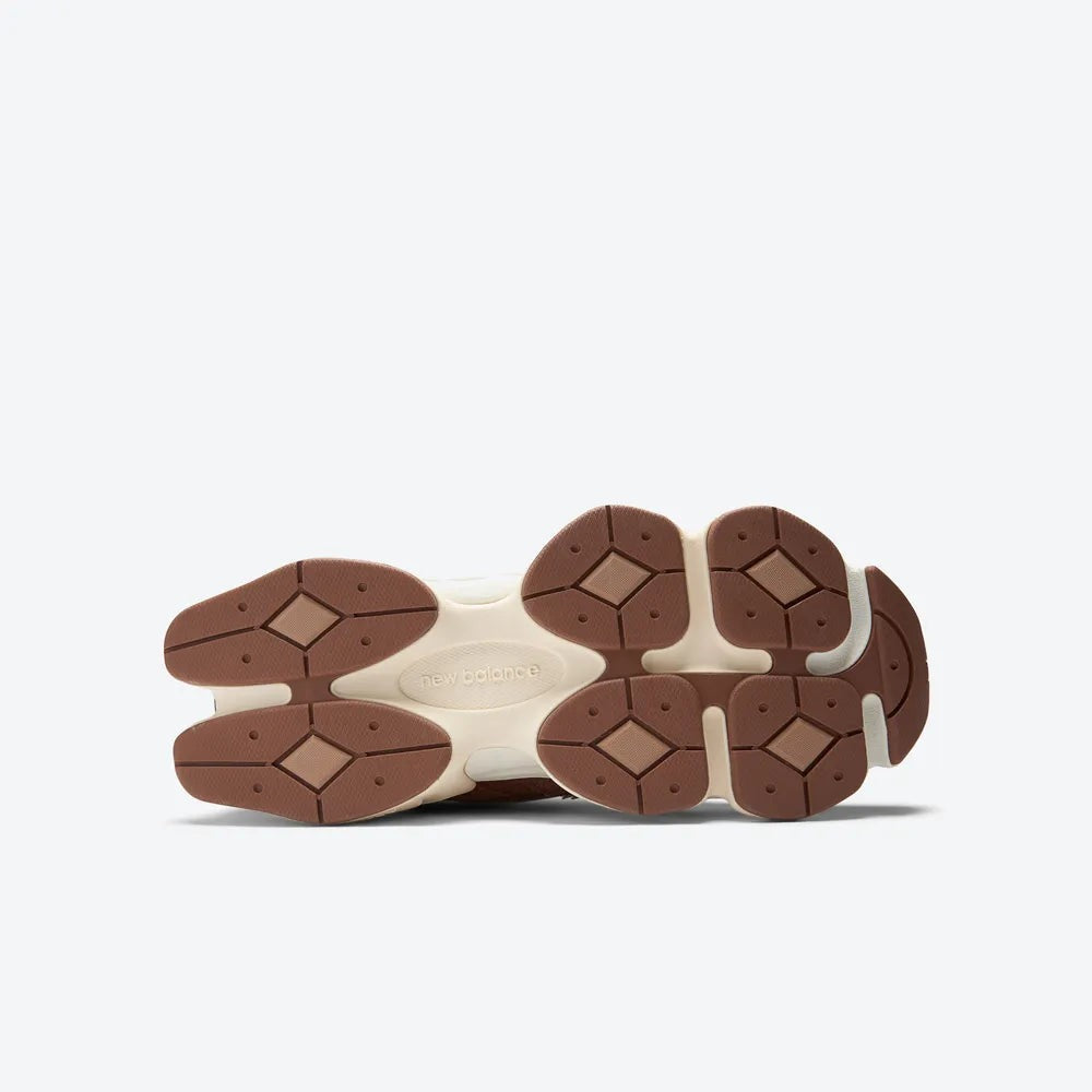 Unisex Chunky Suede Trainers in rust brown, cream – view 4