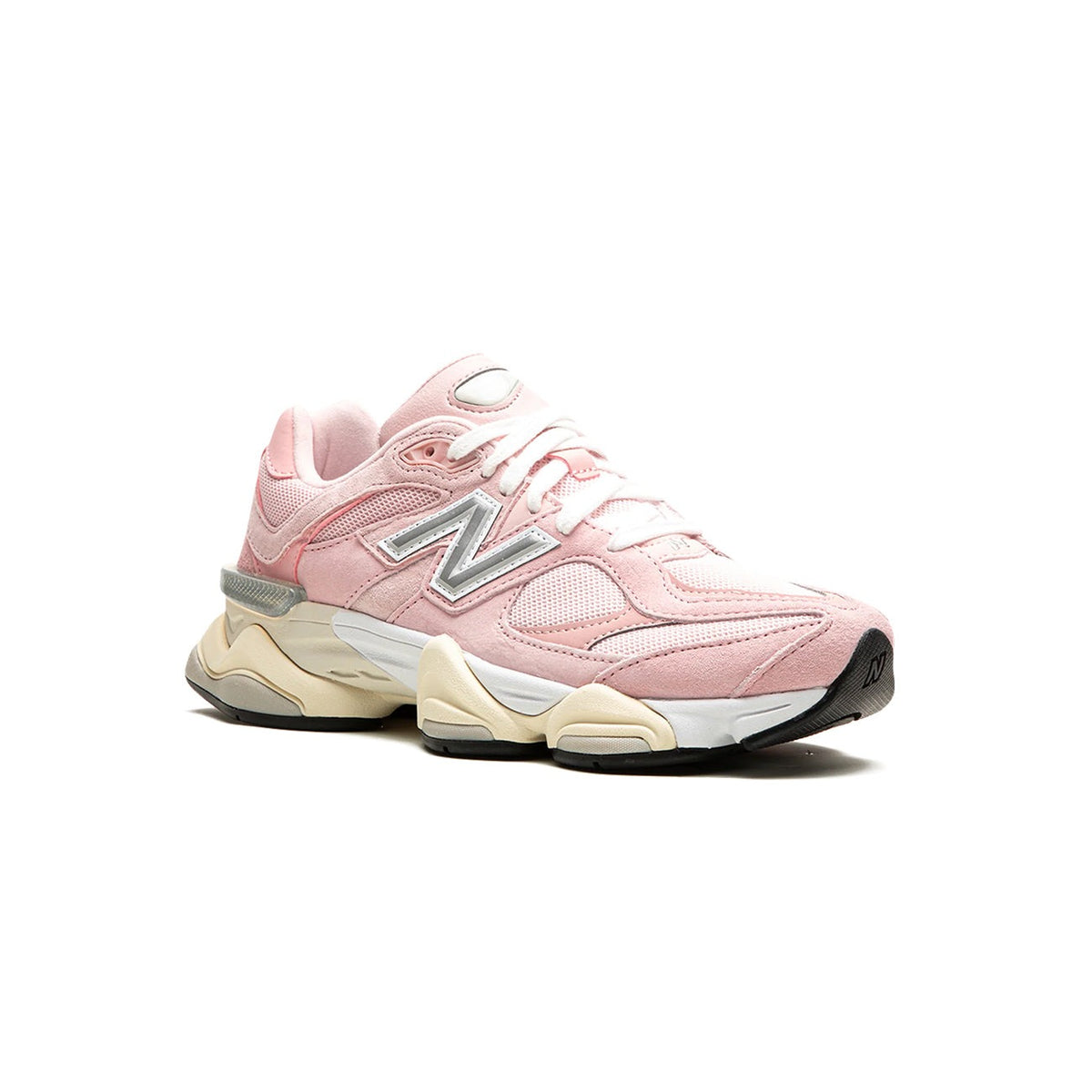 Unisex Chunky Suede Trainers in soft pink, cream – view 4