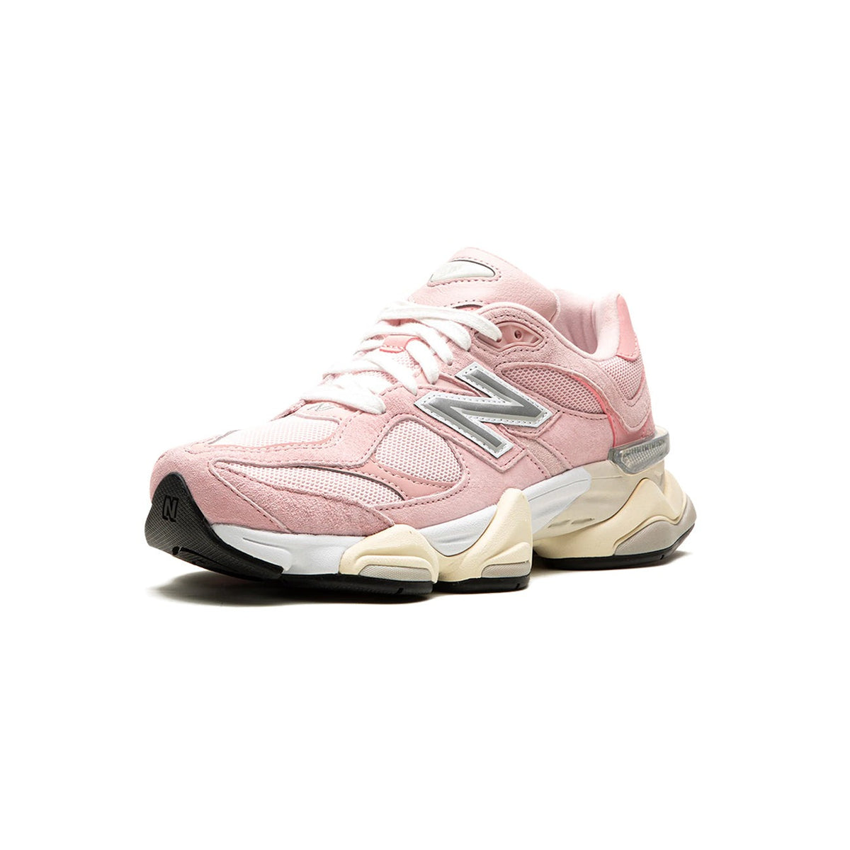 Unisex Chunky Suede Trainers in soft pink, cream – view 6