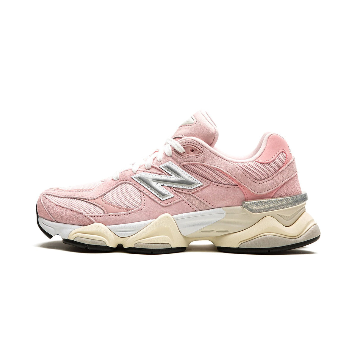 Unisex Chunky Suede Trainers in soft pink, cream – view 7