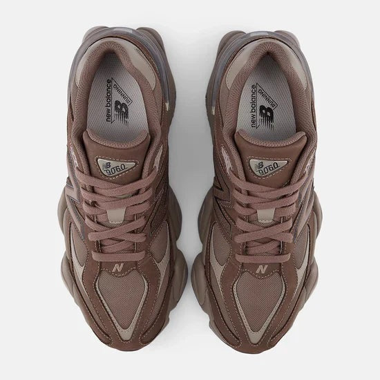 Unisex Chunky Suede Trainers in mocha brown – view 2