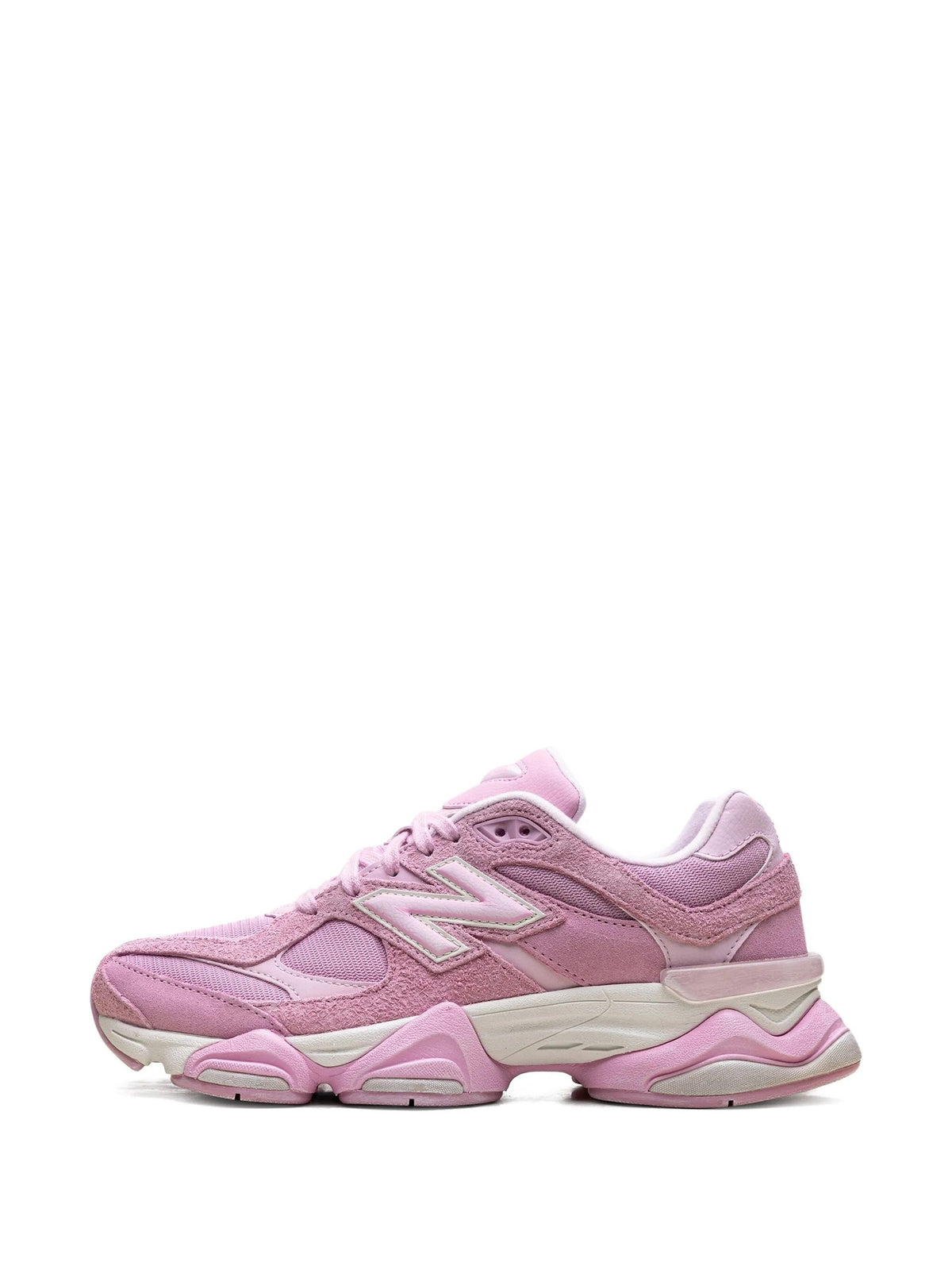 Unisex Chunky Suede Trainers in pink – view 5