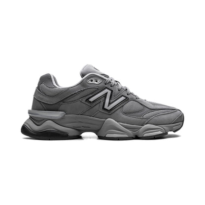 Unisex Chunky Suede Trainers in grey – side view