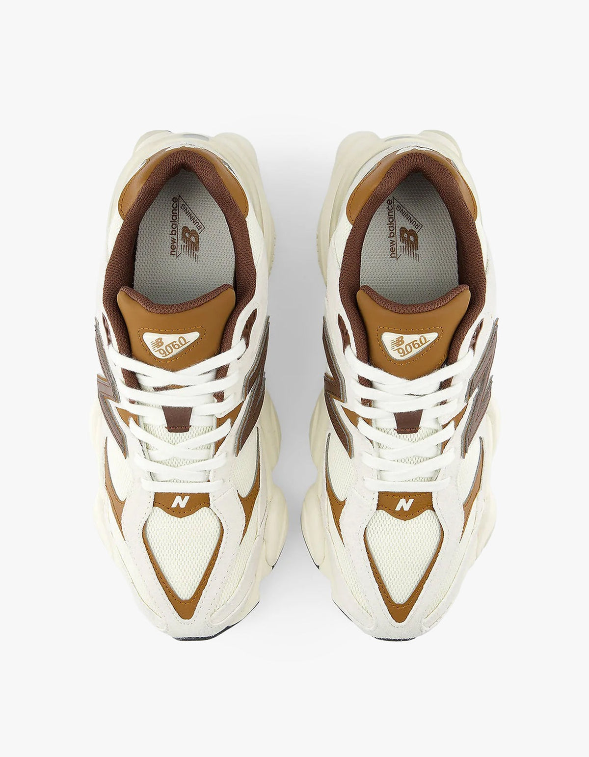 Unisex Chunky Trainers in cream, tan brown – view 2