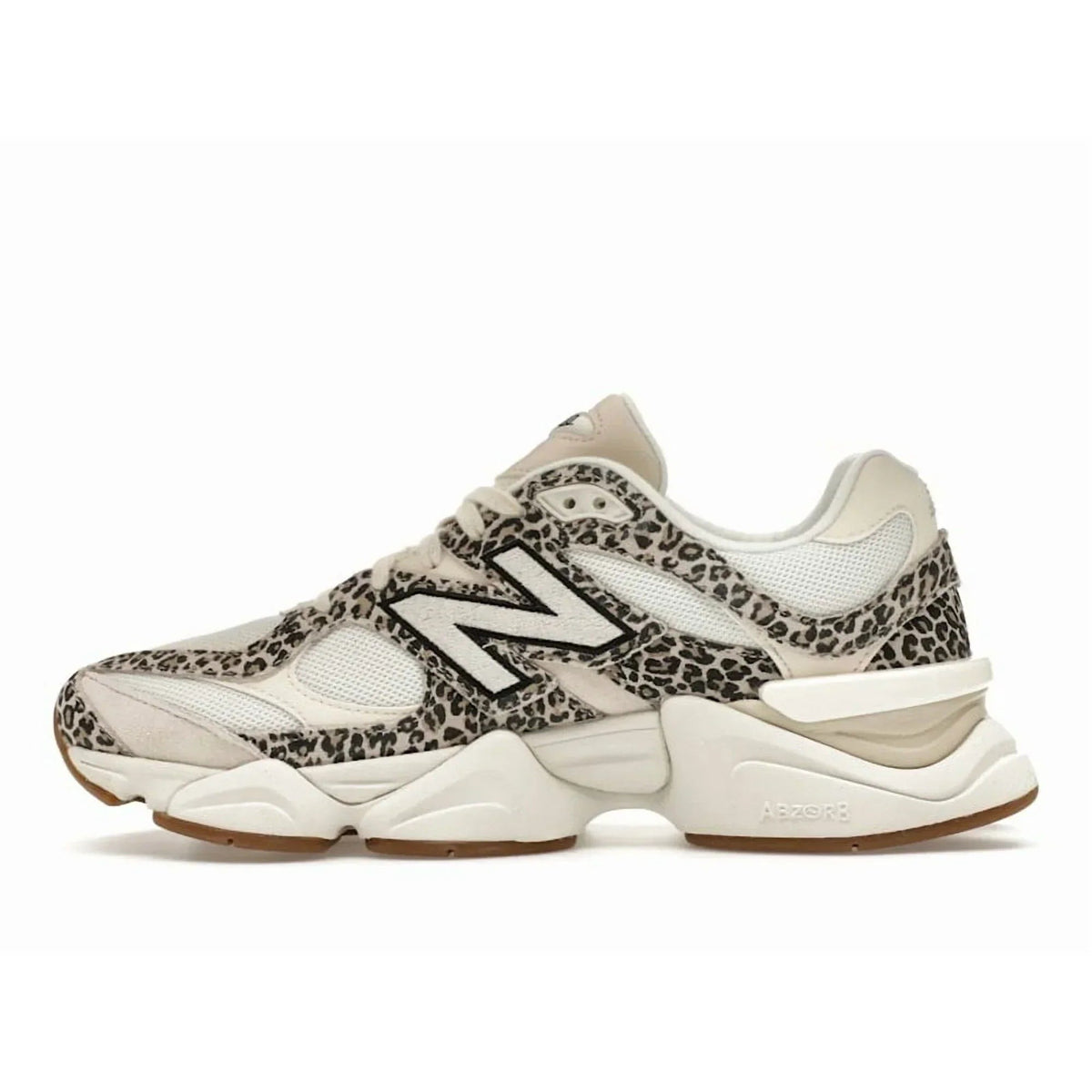 Unisex Chunky Trainers in cream, leopard print – view 3