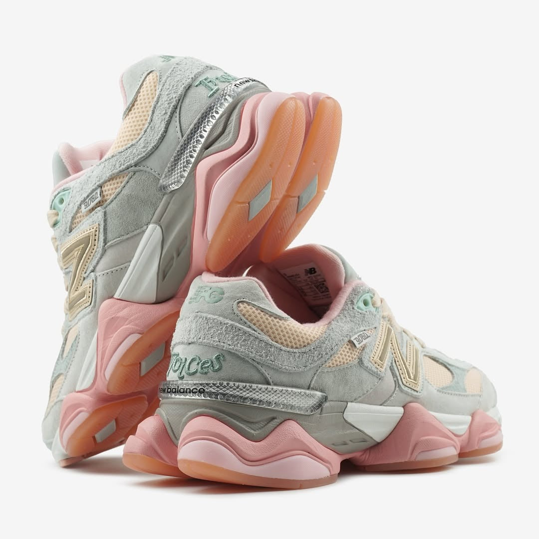 Unisex Chunky Trainers in grey, peach, pink – view 2