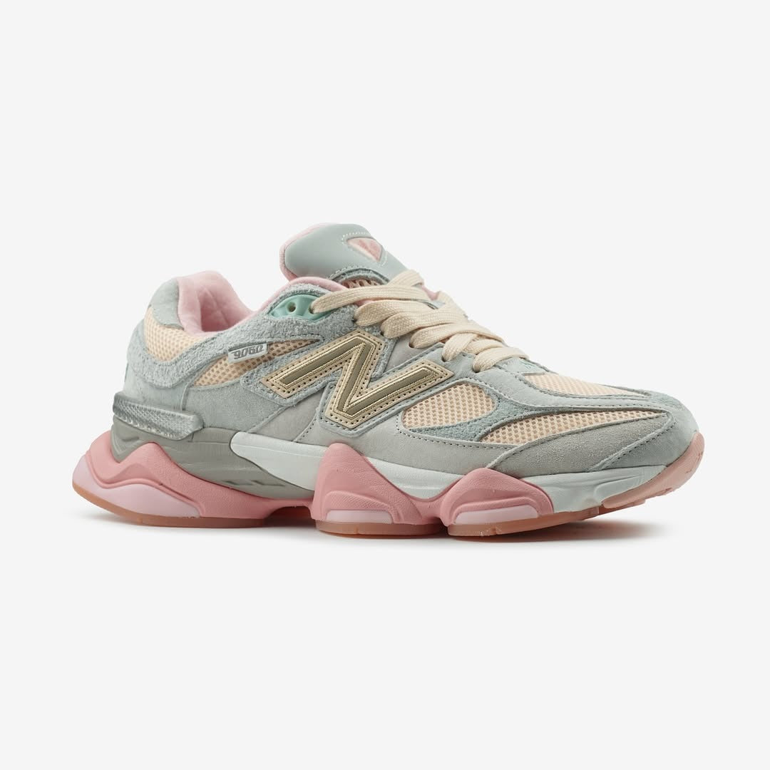 Unisex Chunky Trainers in grey, peach, pink – view 6