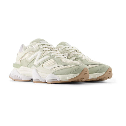 Unisex Chunky Trainers in pale sage, cream – view 2