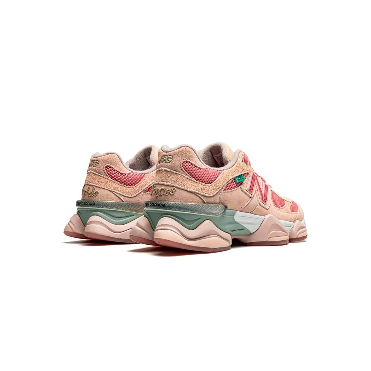 Unisex Chunky Trainers in peach, coral, sage green – view 3